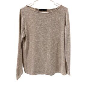 🌸3/$15🌸Zanzea Womens Medium Brown/Gold Long Sleeve Top sz M